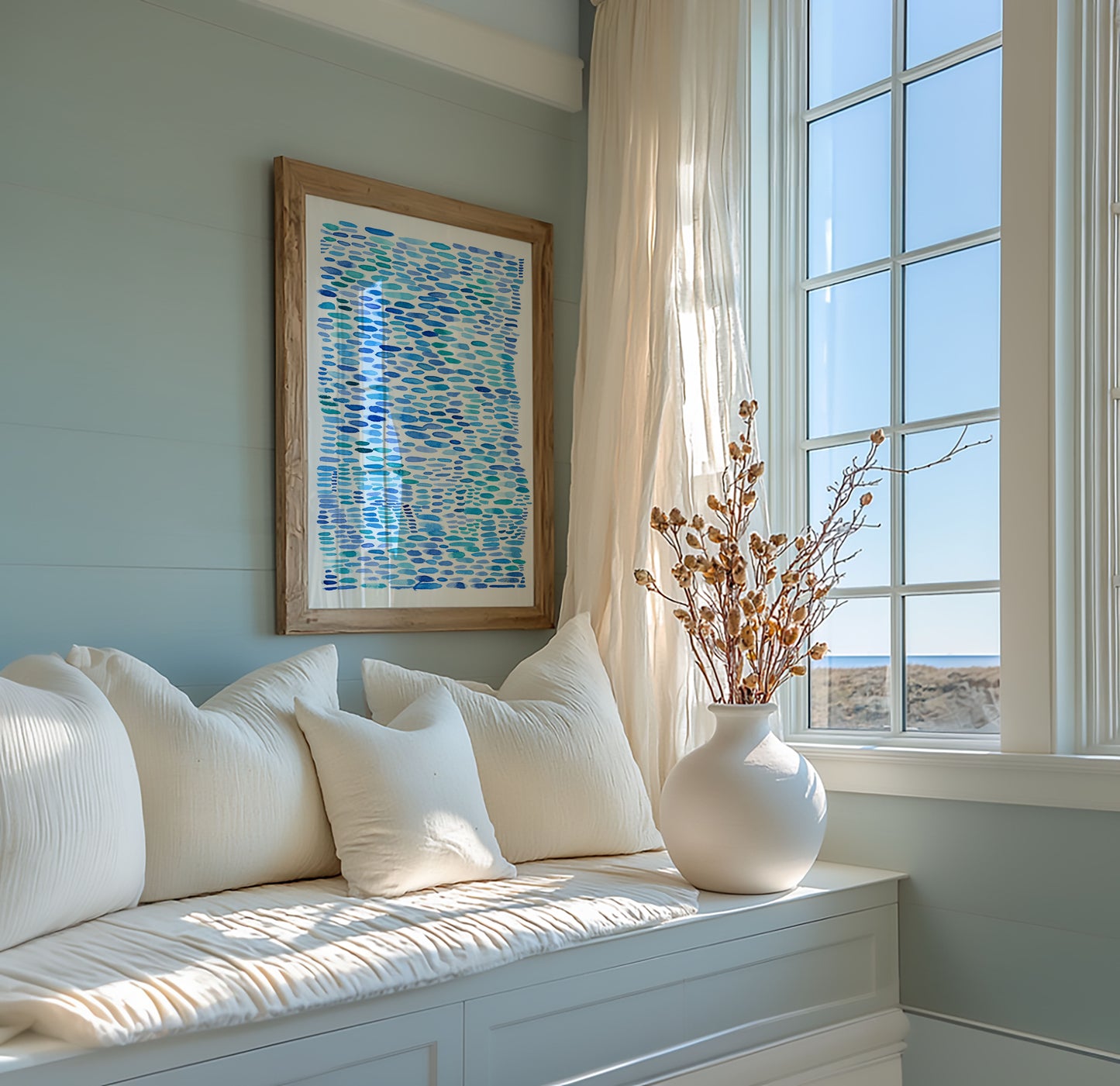 "Sea Glass Scatter" — Ocean-Inspired Fine Art Print