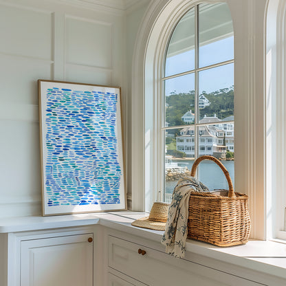 "Sea Glass Scatter" — Ocean-Inspired Fine Art Print