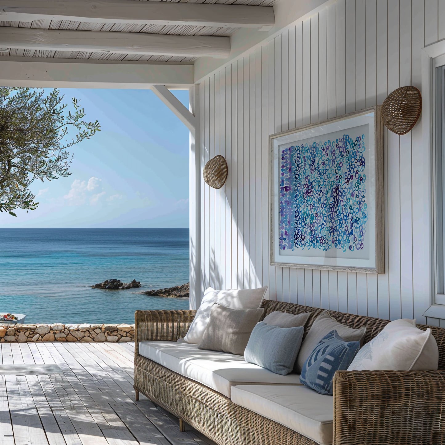 "Seafoam Shimmer" — Ocean-Inspired Fine Art Print