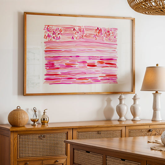 "Sun Sparkled Coral Reef" — Ocean-Inspired Fine Art Print