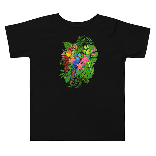 Enchanted Tiki Parrots  toddler bella + canvas t-shirt