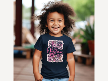 Wildflower toddler bella + canvas t-shirt
