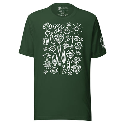 Seeds of Possibility White Artwork unisex bella + canvas t-shirt