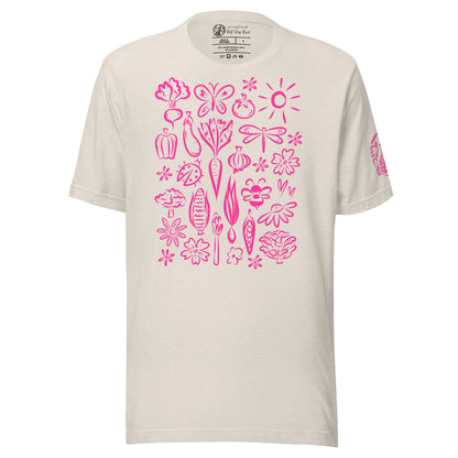 Seeds of Possibility Pink Artwork unisex bella + canvas t-shirt