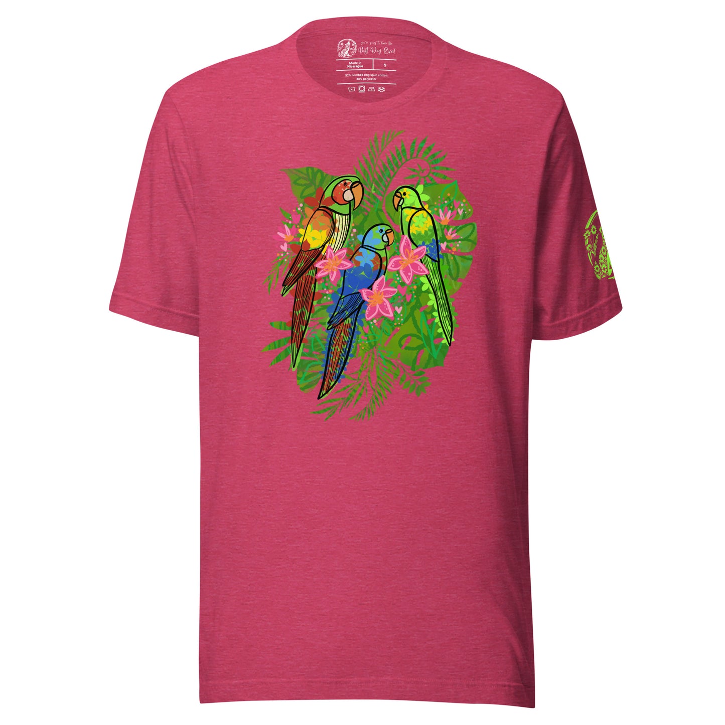 Enchanted Tiki Parrots unisex bella + canvas t-shirt