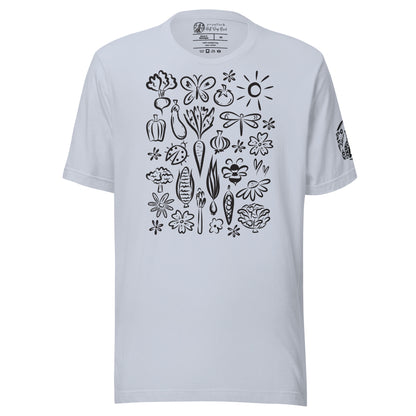 Seeds of Possibility Black Artwork unisex bella + canvas t-shirt