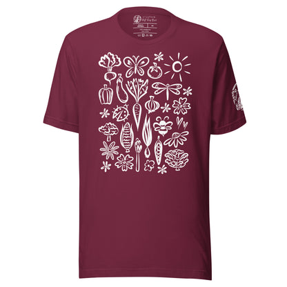 Seeds of Possibility White Artwork unisex bella + canvas t-shirt