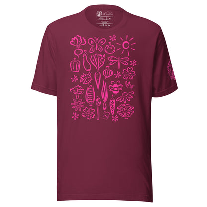 Seeds of Possibility Pink Artwork unisex bella + canvas t-shirt