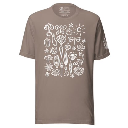 Seeds of Possibility White Artwork unisex bella + canvas t-shirt