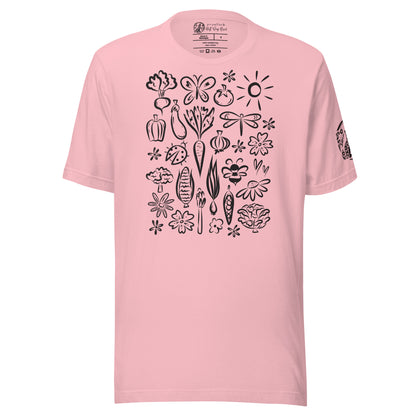 Seeds of Possibility Black Artwork unisex bella + canvas t-shirt
