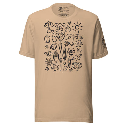 Seeds of Possibility Black Artwork unisex bella + canvas t-shirt