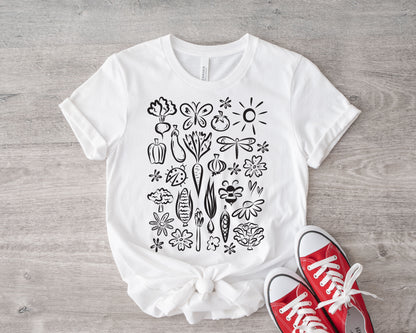 Seeds of Possibility Black Artwork unisex bella + canvas t-shirt