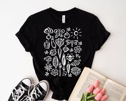 Seeds of Possibility White Artwork unisex bella + canvas t-shirt
