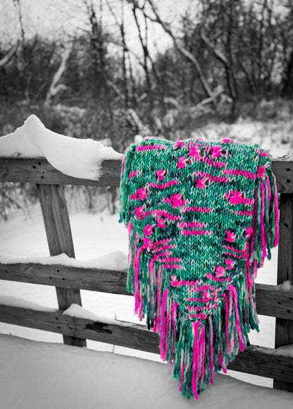 "Unlimited" Wicked Fashion Shawl/Lap Blanket Green