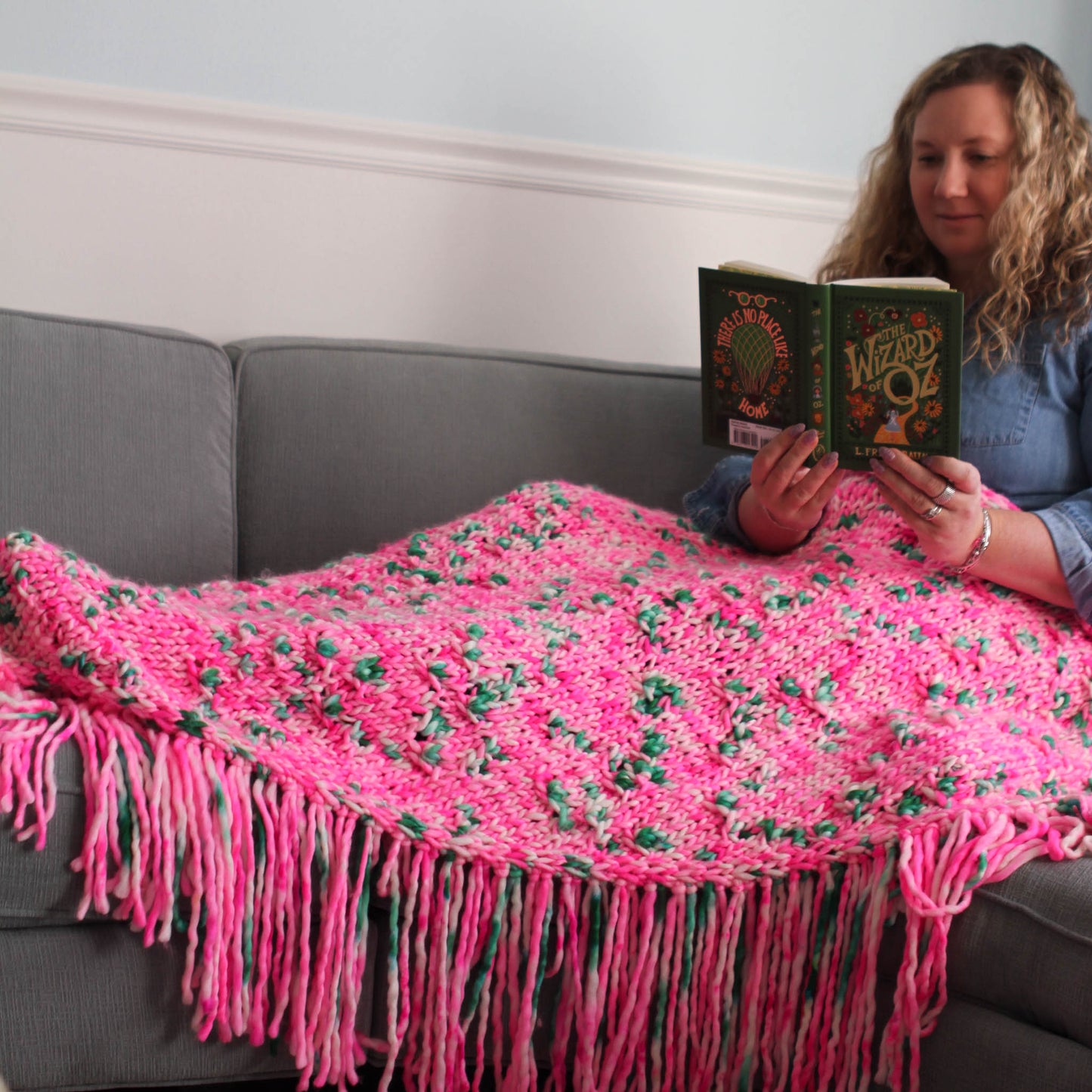 "For Good" Wicked Fashion Shawl/Lap Blanket Pink