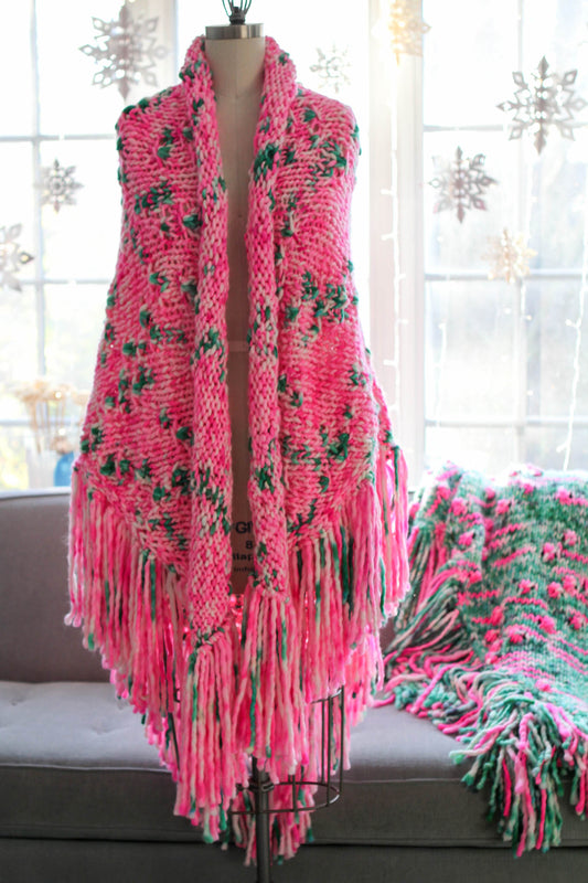 "For Good" Wicked Fashion Shawl/Lap Blanket Pink