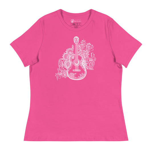Guitar women's bella + canvas t-shirt