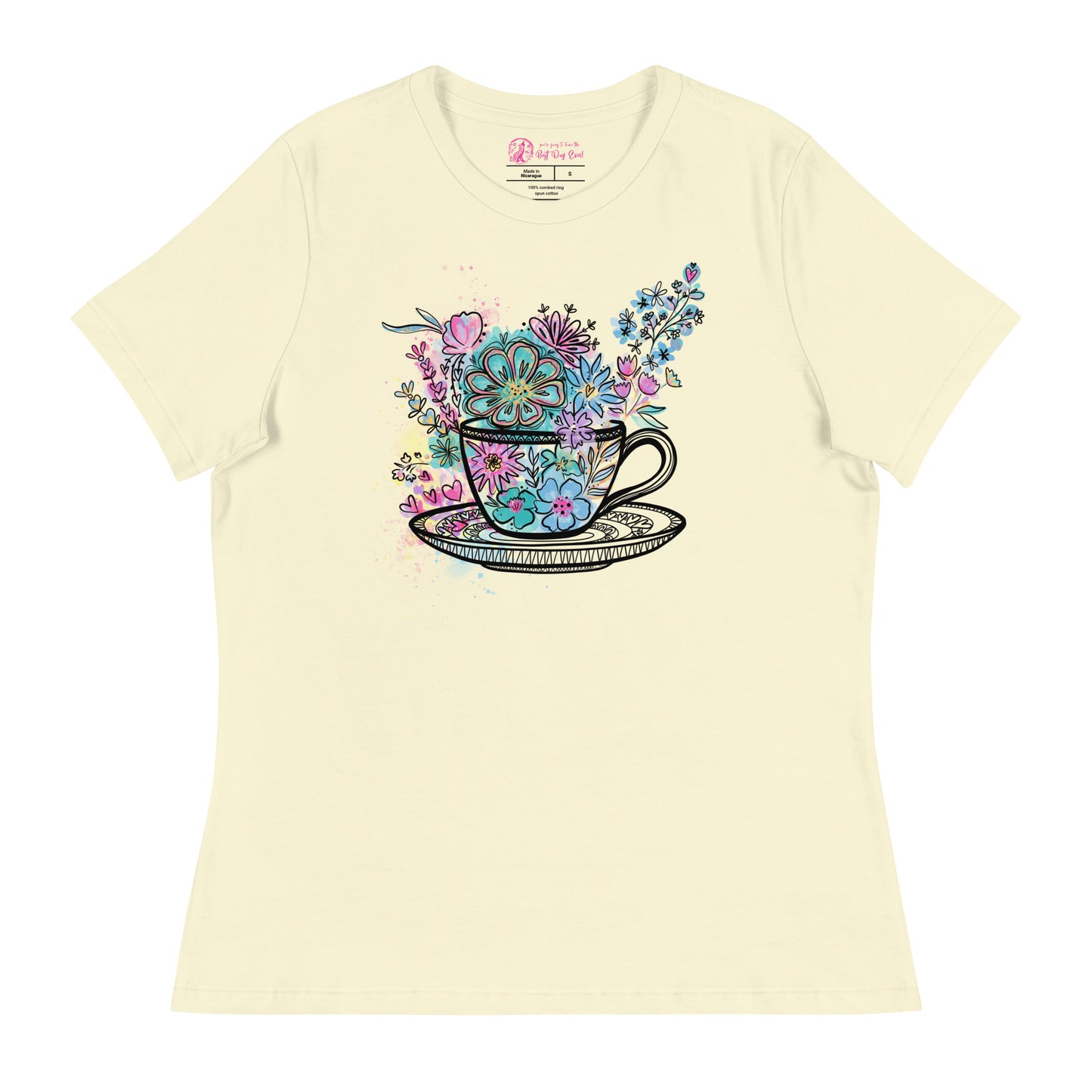 Spinning Tea Cup women's bella + canvas t-shirt