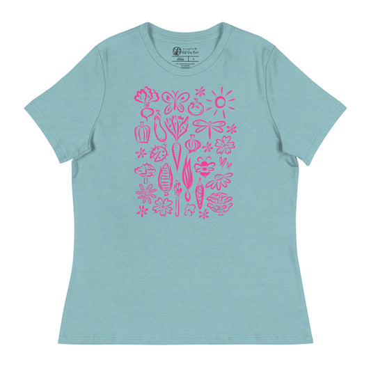 Seeds of Possibility Pink Artwork women's bella + canvas t-shirt