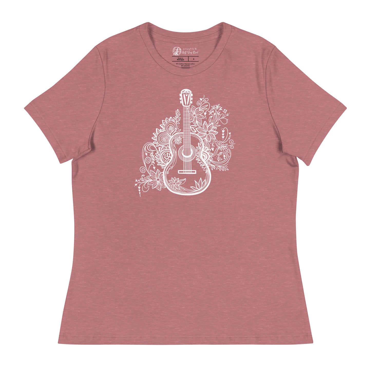 Guitar women's bella + canvas t-shirt