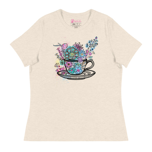 Spinning Tea Cup women's bella + canvas t-shirt