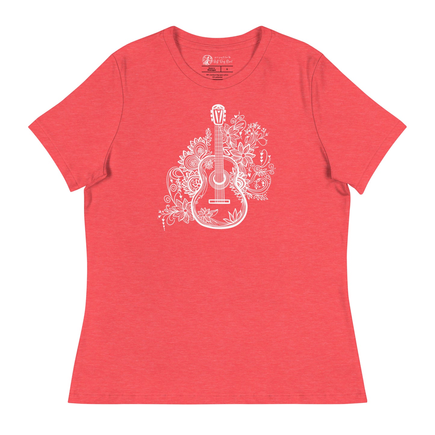 Guitar women's bella + canvas t-shirt