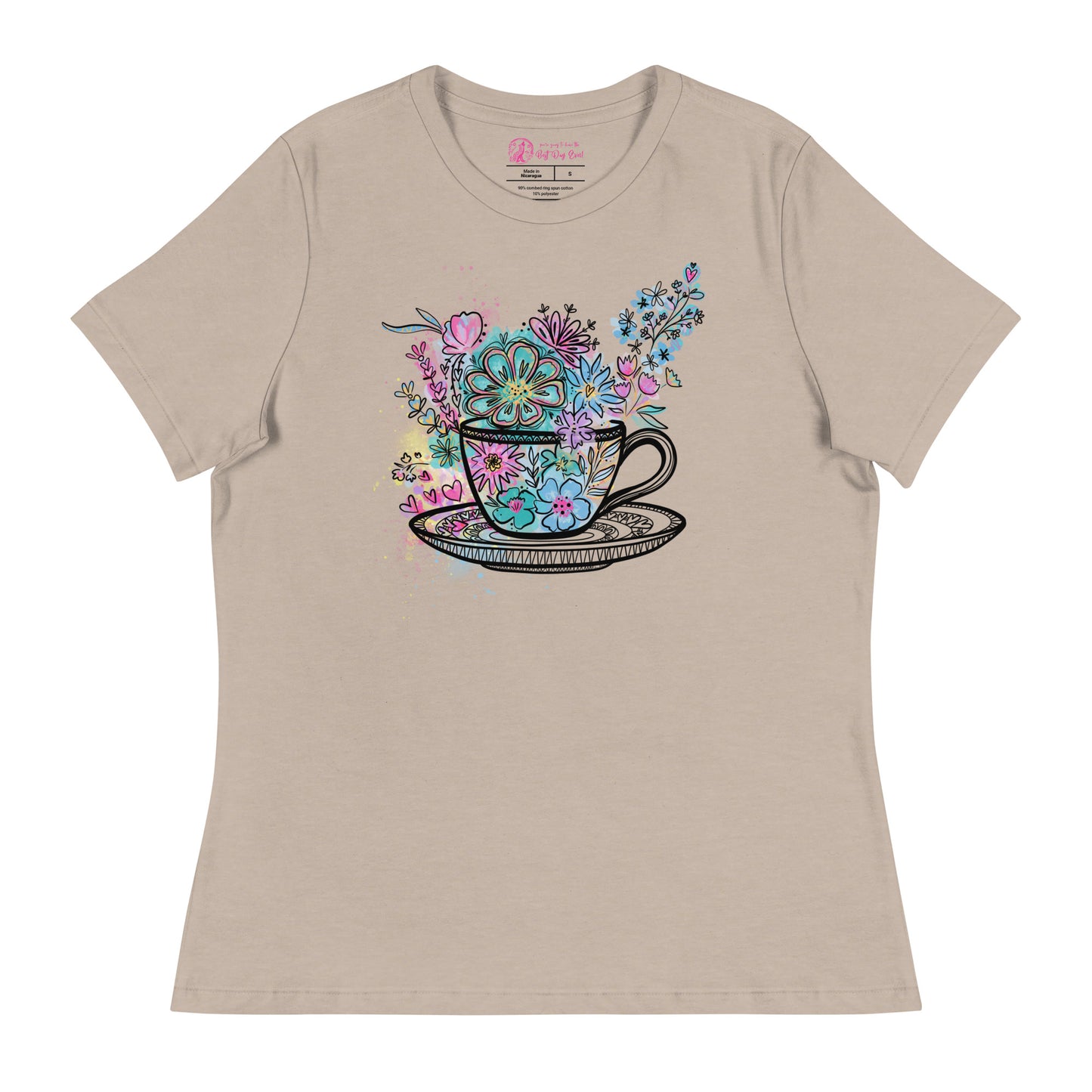 Spinning Tea Cup women's bella + canvas t-shirt
