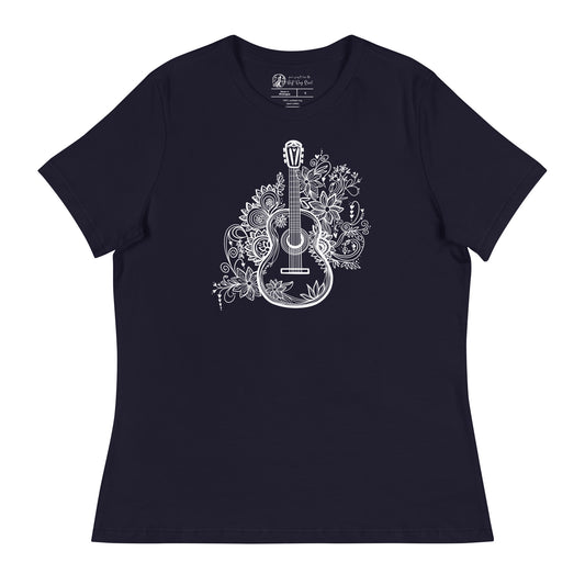 Guitar women's bella + canvas t-shirt