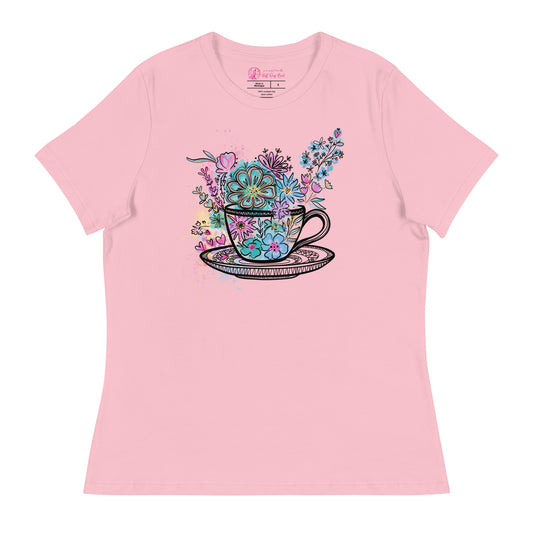 Spinning Tea Cup women's bella + canvas t-shirt