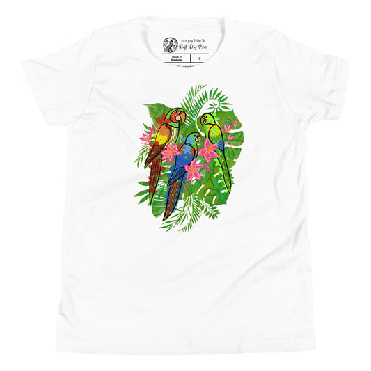 Enchanted Tiki Parrots youth bella + canvas t-shirt